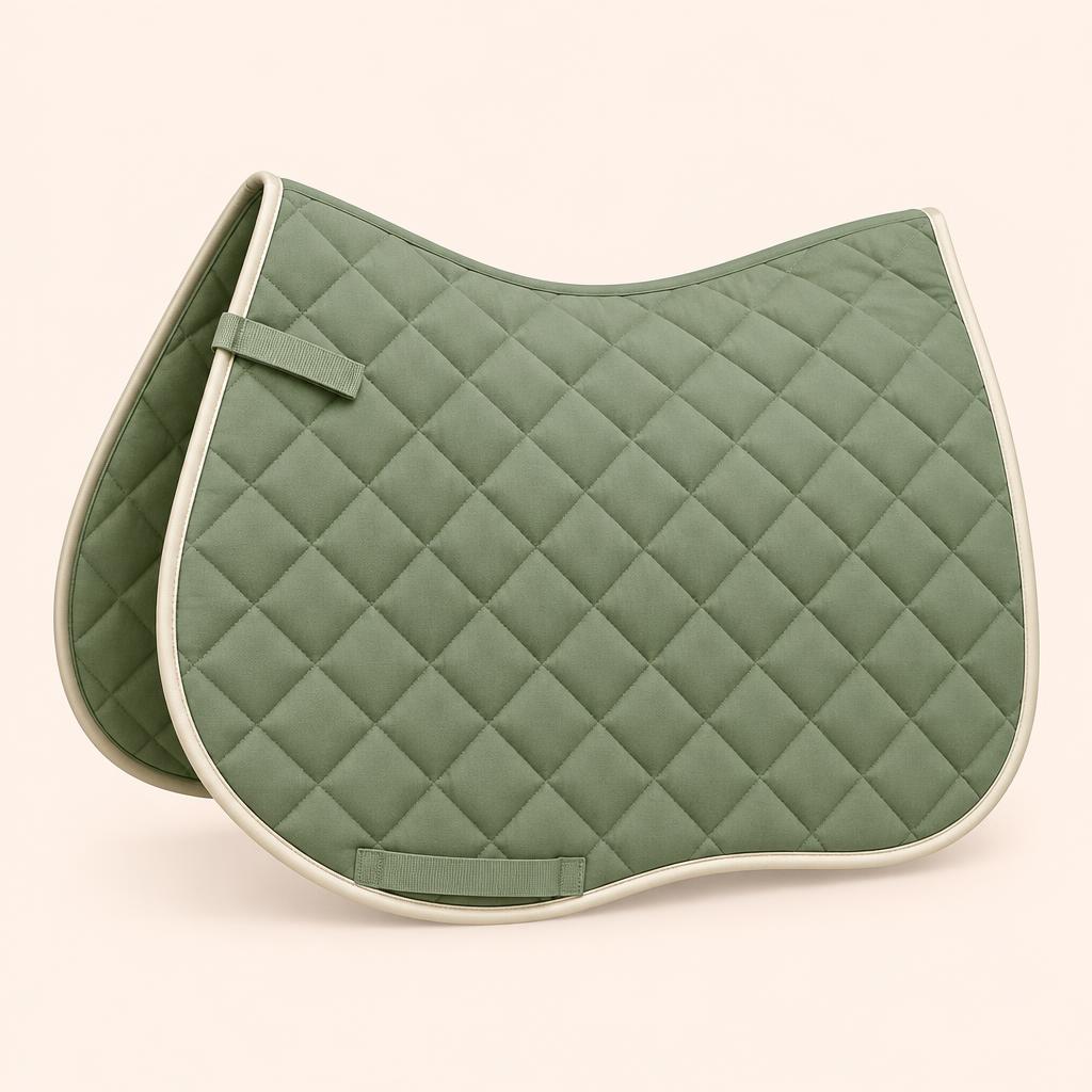 Sage quilted saddle pad